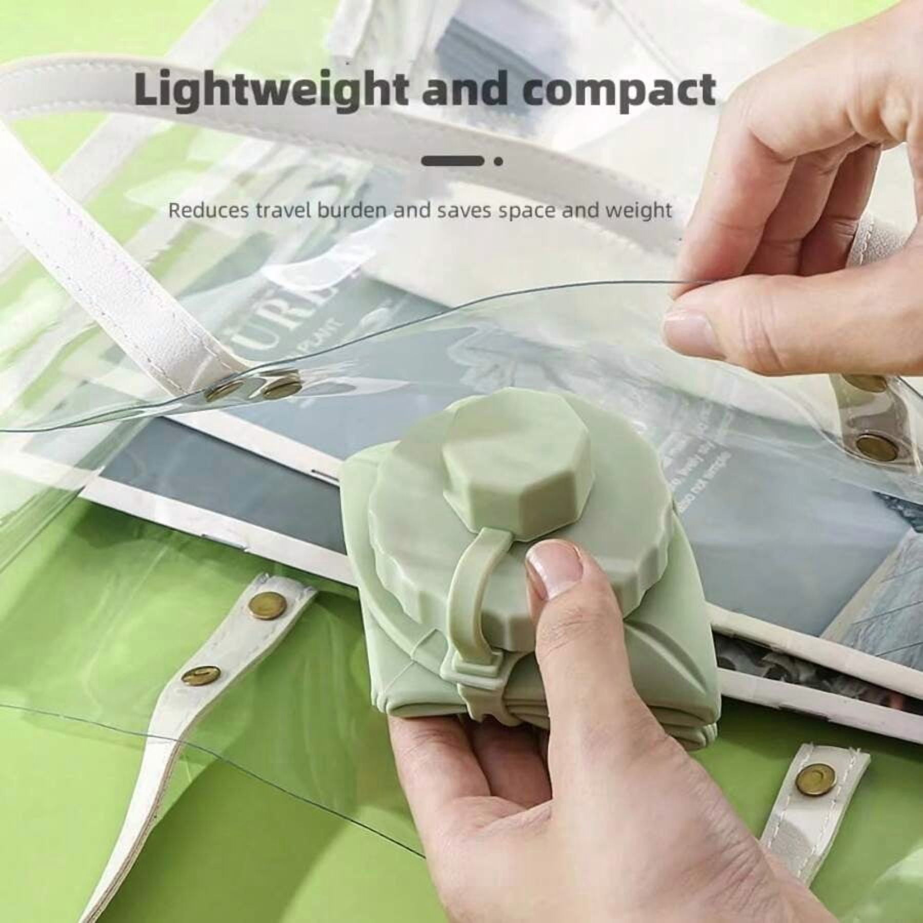 Collapsible Silicone Water Bottle, BPA-Free Reusable Foldable Bottle for Travel Camping Gym