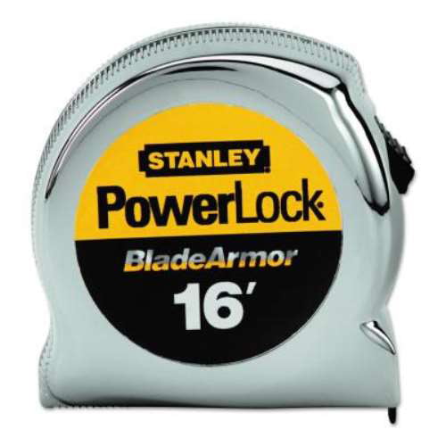 Stanley PowerLock Tape Measure Chrome Tools Home Office 16ft 25ft 30ft 35ft New 