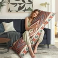 thumbnail image 3 of Boho Long Body Pillow Cover – Soft & Breathable Ethnic Fabric, Hidden Zipper, 20"x54", Stylish Abstract Tribal Print – Gift for Side Sleepers, Pregnancy, Home Decor, 3 of 5
