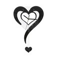thumbnail image 1 of Reloj en forma de corazón, silencioso, acrílico, para colgar en la pared, para oficina, sala de estar Negro, 1 of 9