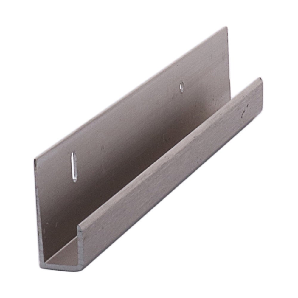 CRL D636BN Brushed Nickel 1/4" Standard Aluminum "J" Channel 144" Stock