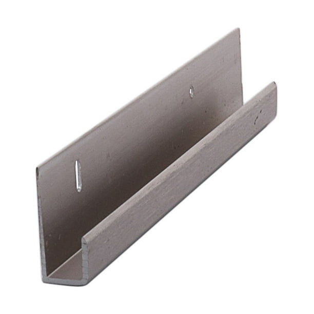 CRL D636BN Brushed Nickel 1/4" Standard Aluminum "J" Channel 144" Stock