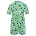 thumbnail image 4 of Njoeus Pajamas Set for Women Short Sleeve Sleepwear Notch Collar Button Down Soft Pjs Lounge Set, 4 of 5