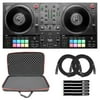 Hercules DJCONTROL INPULSE T7 2-Channel DJ Controller with Hard-Shell Bag Package