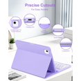 thumbnail image 3 of Magnetic Keyboard Mouse Combo Folio with RGB Backlight Keypad & Pen Slot for iPad 10 / iPad 11 A16, iPad Air 4 / Air 5, iPad Air 11 M2/M3/M4,Purple, 3 of 9