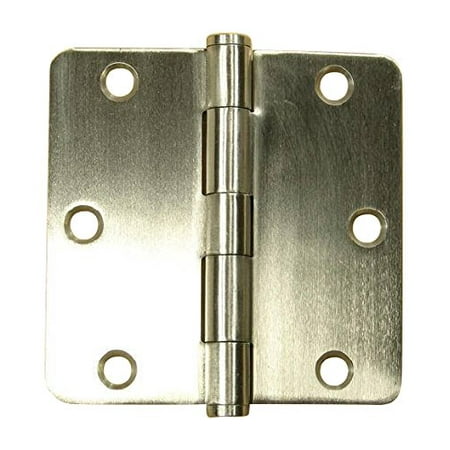 Rust Steel Door - Stainless Steel Security Door Hinges 3.5 Inches with 1/4 Inch Radius - Rust Resistant - 2 Pack