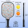 thumbnail image 4 of Pickleball Paddles Set,Pioneer Flower Floral Print Pattern Fiberglass Surface Pickleball Racket Set with 2 Indoor Outdoor Pickleball Balls and Pickleball Bag,Pickle-ball Equipment, 4 of 6