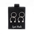 thumbnail image 1 of Anneau pour Mamelon Septum 4 Pcs Anneau de Perles Circulaire en Forme de Fer à Cheval avec CZ avant, 1 of 1