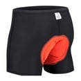 thumbnail image 2 of Culote de ciclismo acolchado, ropa interior ajustada con relleno de gel, maillot corto de ciclismo negro Naranja 3XL, 2 of 8