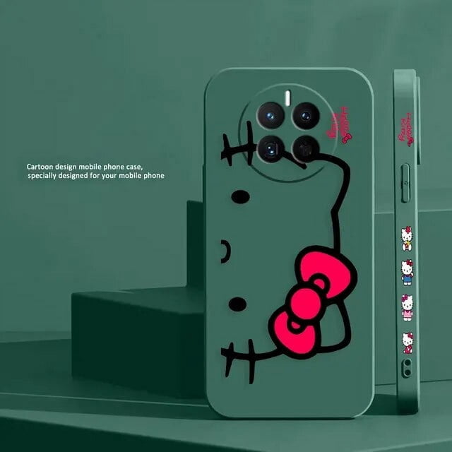 Cute Hello K-Kitty Line Cat Phone Case For Huawei MATE 10 20 20X 30 40 50 P20 P30 P40 P50 P60 PRO PLUS Case Funda Shell Capa LXY