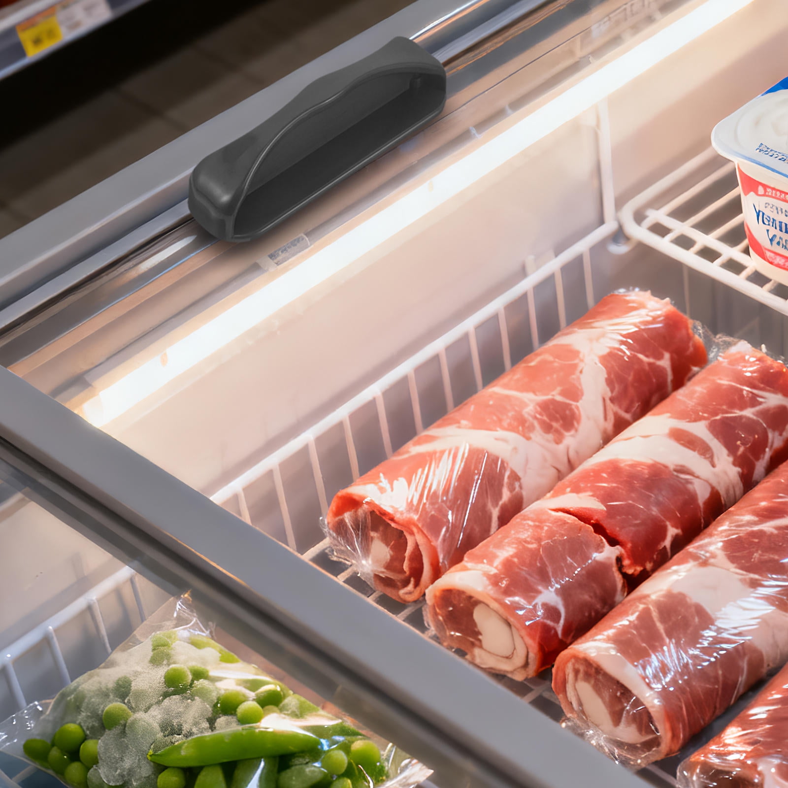 ELAYARD Heavy Duty Black Plastic Freezer Door Handle Replacement with Anti- Grip Design for Secure Use