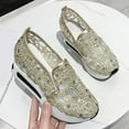 thumbnail image 5 of YLYL Floral Embroidery Breathable Sheer Mesh Sneakers for Women Lace Mesh Slip on Casual Platform Wedge Walking Shoes, 5 of 7