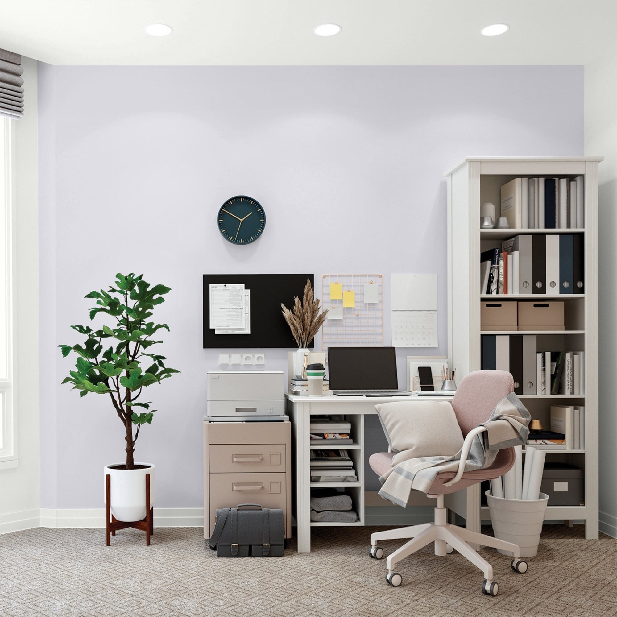 Glidden One Coat Violet Echo / Purple Flat Interior Paint with Primer, 1 Quart