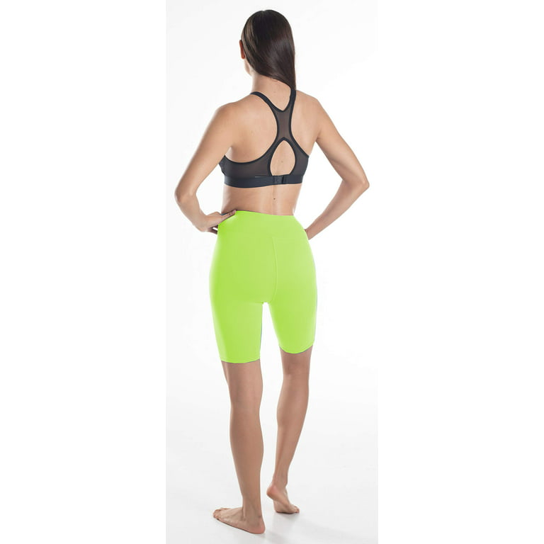LMB Biker Shorts for Women Extra Soft Fabric - One Size (XS - M) Neon  Yellow 