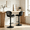 Black-S, variant on Set of 2 Modern Swivel Barstools for Kitchen Island, Adjustable Counter Height Chairs, Sleek Minimalist Faux Leather Bar Stools for Home Bistro, Open-Concept Dining, Apartment, Gray