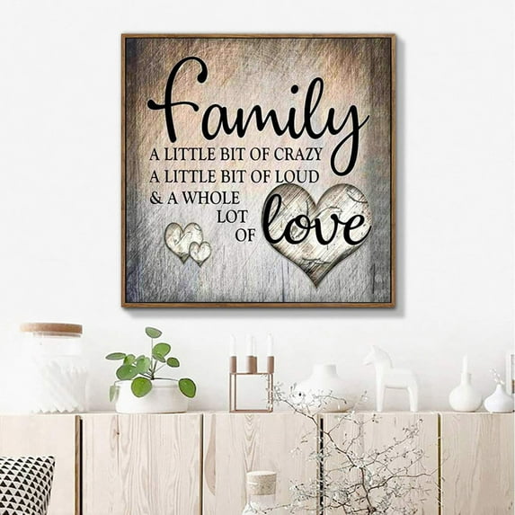 5D DIY English Alphabet Diamond Art Canvas Decorative Painting for Home Wall Decor, 13.78 x 13.78 inch