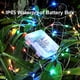thumbnail image 5 of Luces de cadena al aire libre 100LED 33 pies Luces de cuerda LED que funcionan con batería con temporizador de interior remoto Luces de hadas para patio Fiesta de Navidad de Pascua Multicolor Adepaton CJWUS-3156, 5 of 8