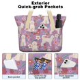 thumbnail image 2 of Tote Bag for Women - Goldendoodle Dog and Flower Floral Shoulder Bag - Large Utility Work Duffle Bag with Zipper Handbag for Travel, Work, Sprots, 2 of 5