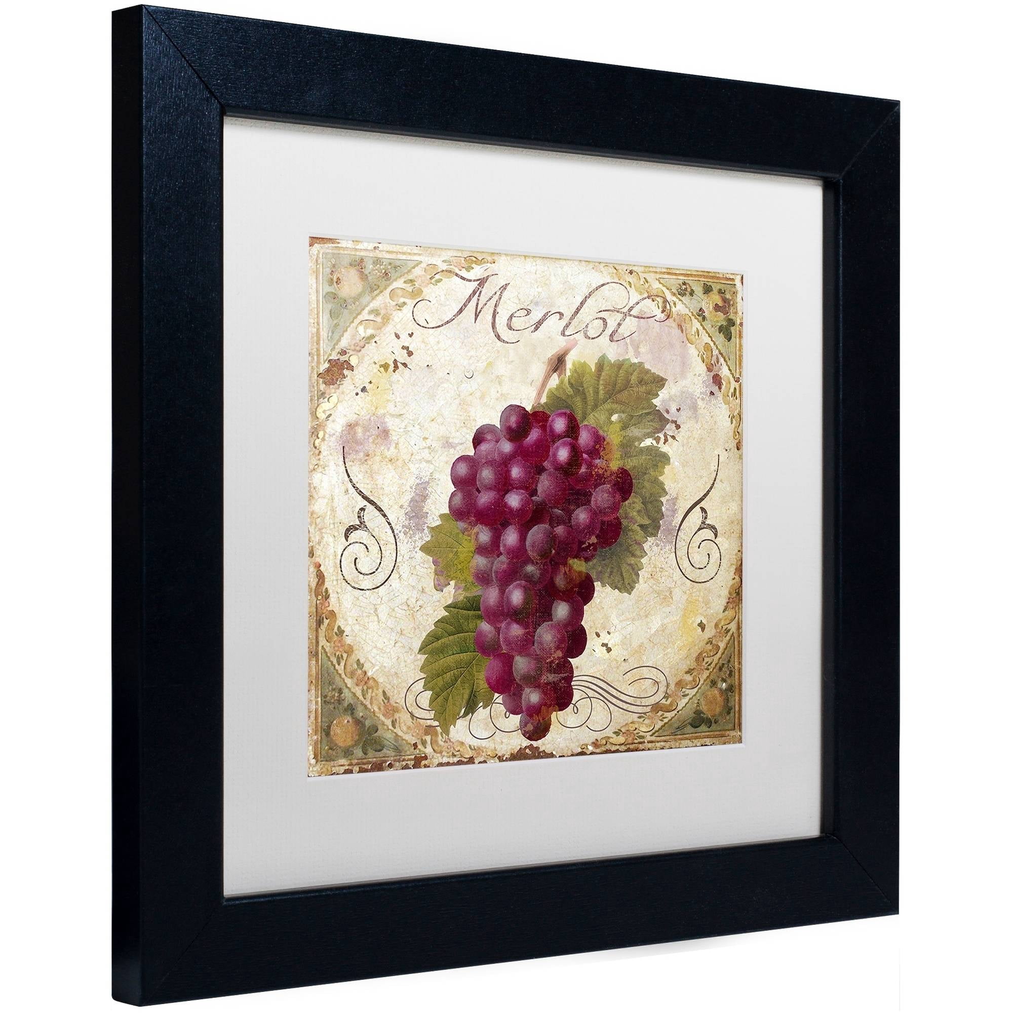 Trademark Fine Art "Tuscany Table Merlot" Canvas Art by Color Bakery White Matte, Black Frame