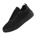 thumbnail image 2 of Womens Lace Flower Embroidered Sneakers Breathable Comfort Round Toe Lace-Up Walking Tennis Shoes, 2 of 8