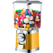 VEVOR Gumball Machine with Adjustable Wheel, ABS & PC 7.1"x7.1"x16.5", Yellow