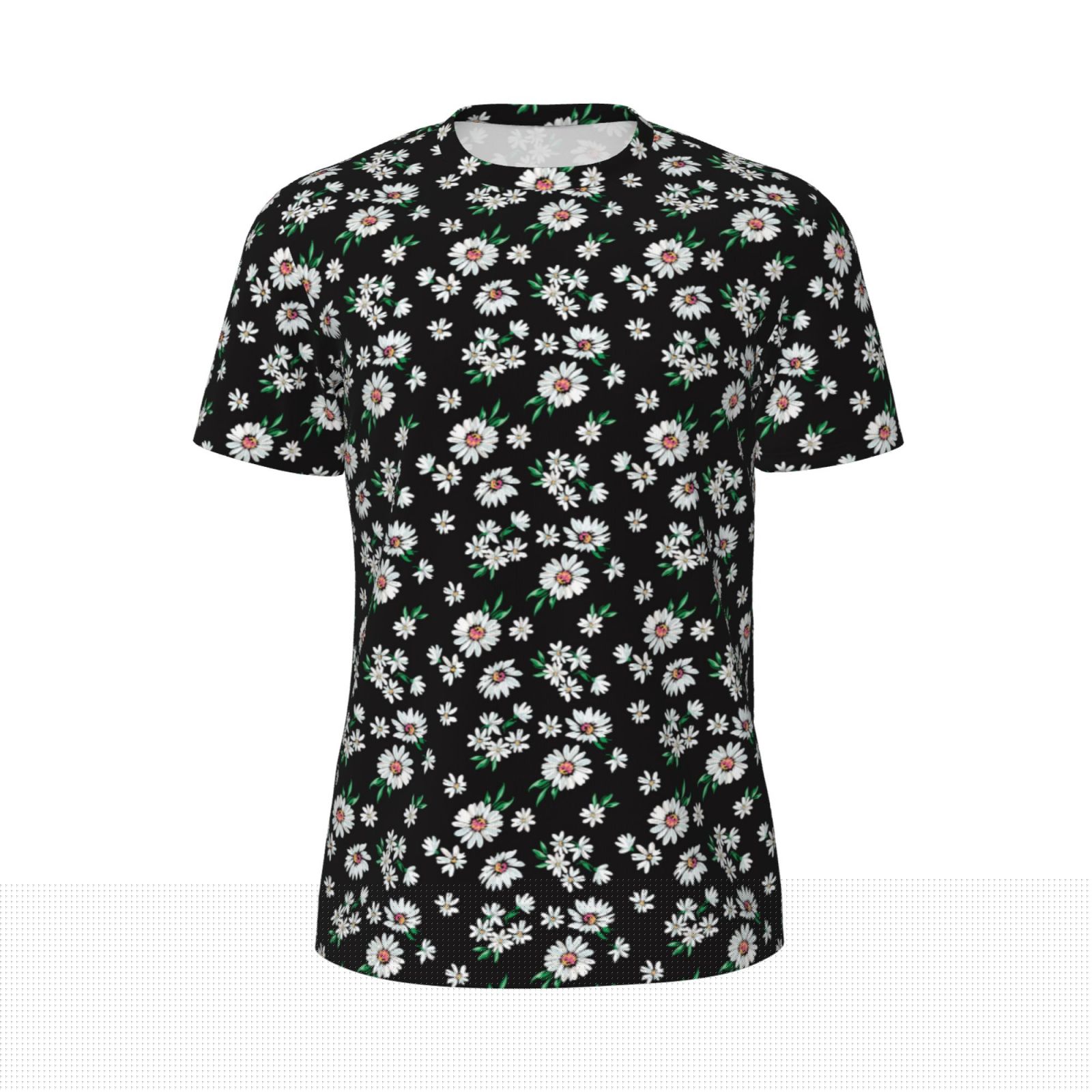 thumbnail image 5 of Wukai Daisies Flowers Print Men's Short-Sleeved Mesh T-Shirt,Quick-Dry Short Sleeve Workout T-Shirt-XX-Large, 5 of 8