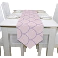 thumbnail image 4 of ColourLife Table Runner Pink Mermaid Skin Washable Table Cloth Runner for Holiday Home Wedding Table Top Decoration 13x70 Inches, 4 of 5