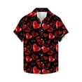 thumbnail image 2 of ZCFZJW Valentines Day Tops for Men Trendy Short Sleeve Love Heart Pattern Print Beach Hawaiain Aloha T-Shirts Casual Graphic Holiday Tees Tops Multicolor#11 XXXXXL, 2 of 5