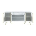 thumbnail image 5 of Meridian Furniture Bellissimo Solid Wood Sideboard/Buffet in White Lacquer/Gold, 5 of 6