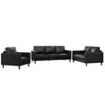 thumbnail image 3 of Leather Living Room Set - 3 Piece Sofa, Loveseat, Chair - Modern Furniture, 3 of 8