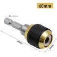 thumbnail image 3 of 60mm Drill Chuck Screwdriver 1/4 Hex Shank Bit Tool Quick Change Impact Adaptor, 3 of 10