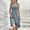 Gray, variant on ChaoHeng Womens Casual Summer Dresses Solid Color V-Neck Waist-Cross Pleated Sleeveless Midi Dress,Wine L