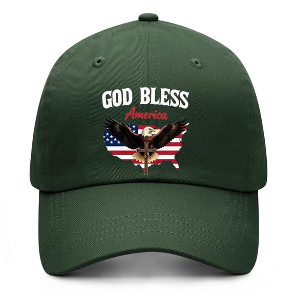 250 Years America Anniversary Army-green Baseball Hat with Printed Patriotic Design and Adjustable Closure for Comfortable Daily Wear