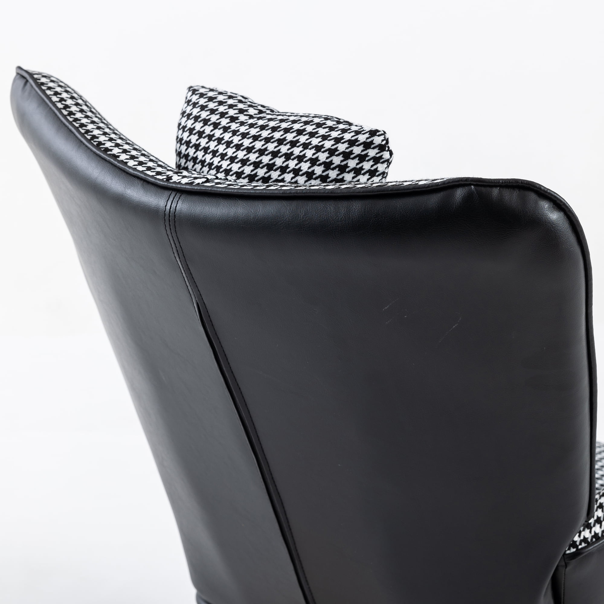 Kadyn 35.5" Rocking Chair Nursery, Single Sofa Chairs with Safe Solid Wood Base and Side Pockets for Bedroom, Black White Kadyn 35.5" Rocking Chair Nursery, Single Sofa Chairs with Safe Solid Wood Base and Side Pockets for Bedroom, Black White