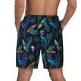 thumbnail image 4 of Goofa Dinosaur Printed Men's Swim Trunks Board Shorts Quick Dry Mens Swimming Trunks with Compression Liner,Breathable Fit Hawaii Beach Shorts-XX-Large, 4 of 9