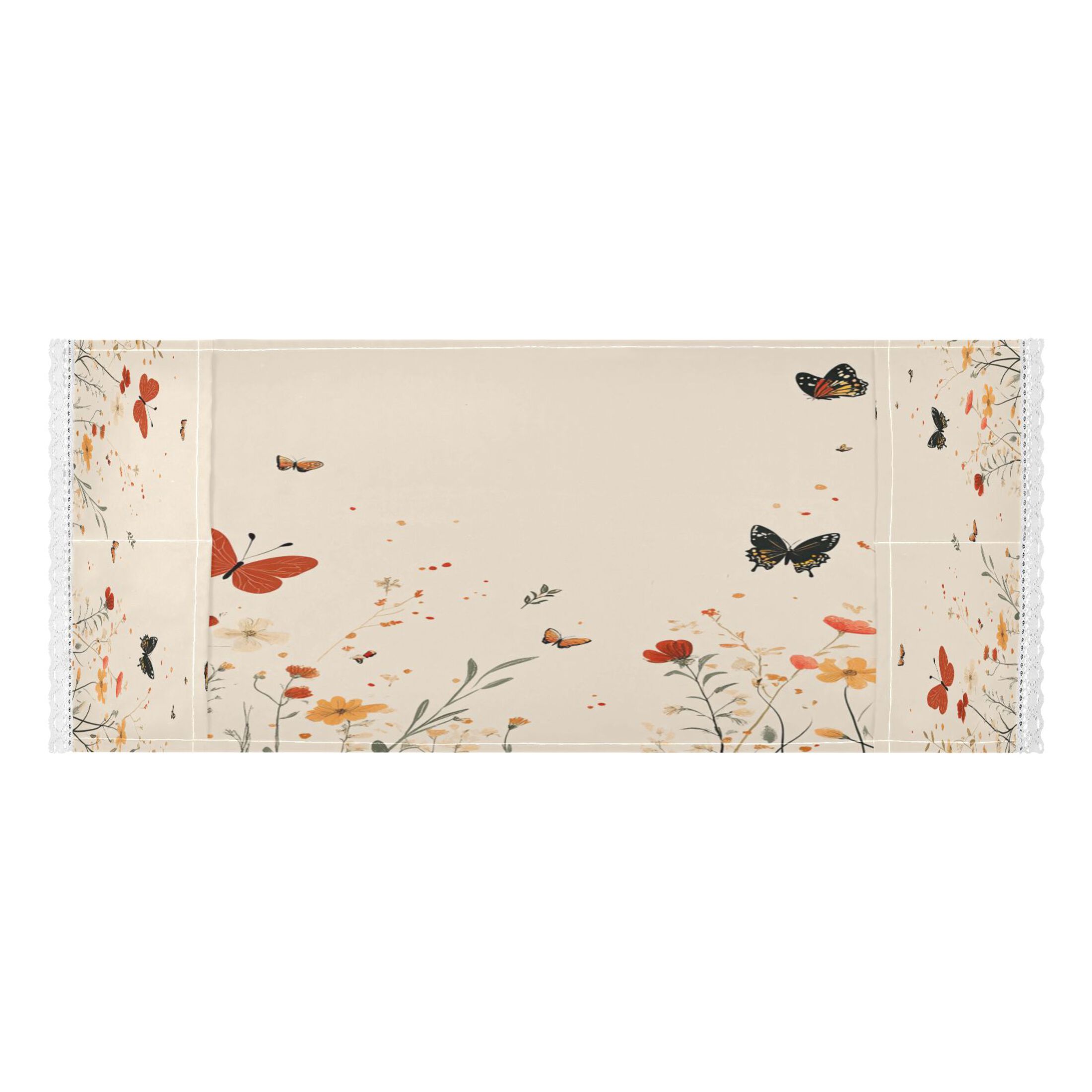 Butterflies on A Beige BackgroundWasher and Dryer Covers Dust-Proof and Oil Resistant Fridge Cover with 4 Storage Pockets Washing Machine Top Cover for Laundry Kitchen Home 51.2 x 22 In