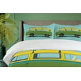 thumbnail image 4 of Ambesonne Travel Duvet Cover Sets, Single Surf Bus Holiday, 2-King, Seafoam and Multicolor, 4 of 7