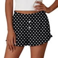 thumbnail image 2 of Only Moment Black Polka Dot Shorts Womens Summer Shorts Wide Leg Summer Jean Shorts with Pockets ,XXL, 2 of 4