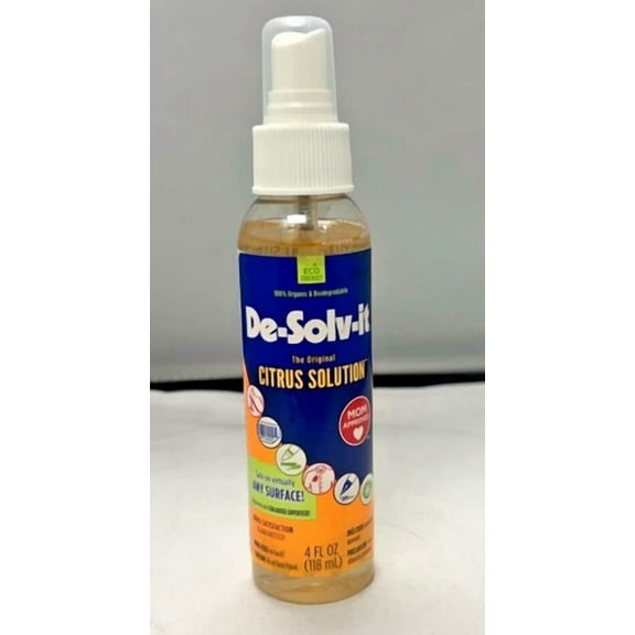 De-Solv-It Citrus Solution 4Oz Pump Damaged Labels