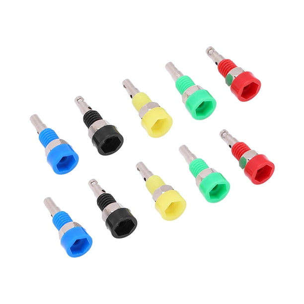 10 Uds 2mm Toma De Banana Hembra Panel Adaptador Mini Poste De Encuadernación Para Instrumento Electrónico