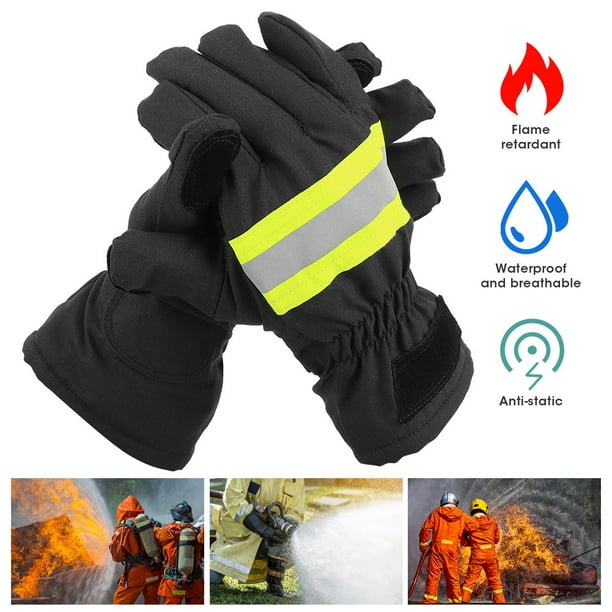 LAFGUR Gants de Lutte contre l'Incendie Protection des Mains de Pompier  Résistant à la Chaleur 