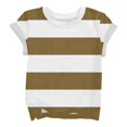 thumbnail image 2 of UACY Striped T-Shirt for Girls, Short Sleeve, Crew Neck (Coffee, 12-13 Years), 2 of 7
