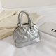 thumbnail image 1 of Bolso de mano con diseño de concha para niños, moderno bolso de mano con cuadros de diamantes para niñas, bolso cruzado con cadena de princesa simple, 1 of 6