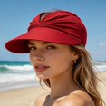 thumbnail image 2 of Lumosvexa Women's Sun Visor Soft Comfort Sun Protection Hollow Top Adjustable Summer Beach Sports Hat, 2 of 6