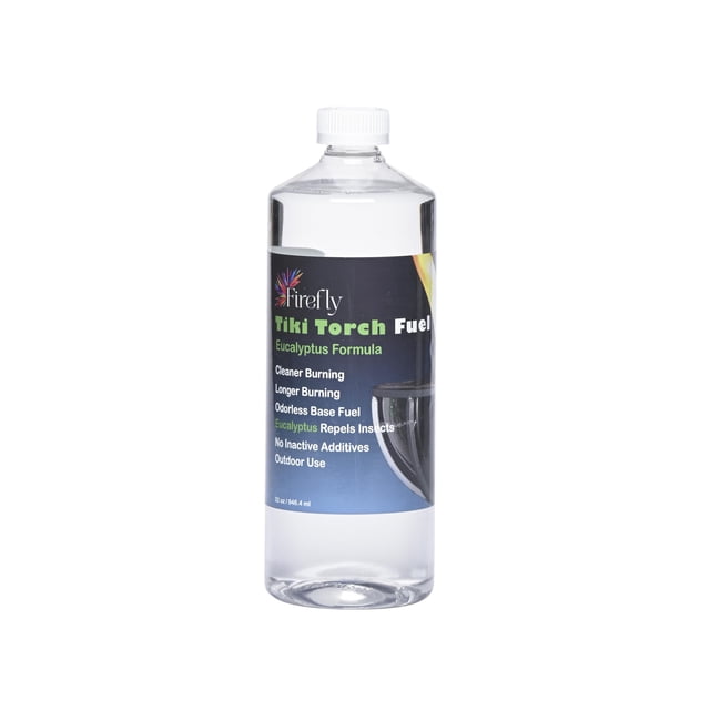 Tiki Torch Fuel Firefly Eucalyptus, 946 ml, con bajo contenido de humo