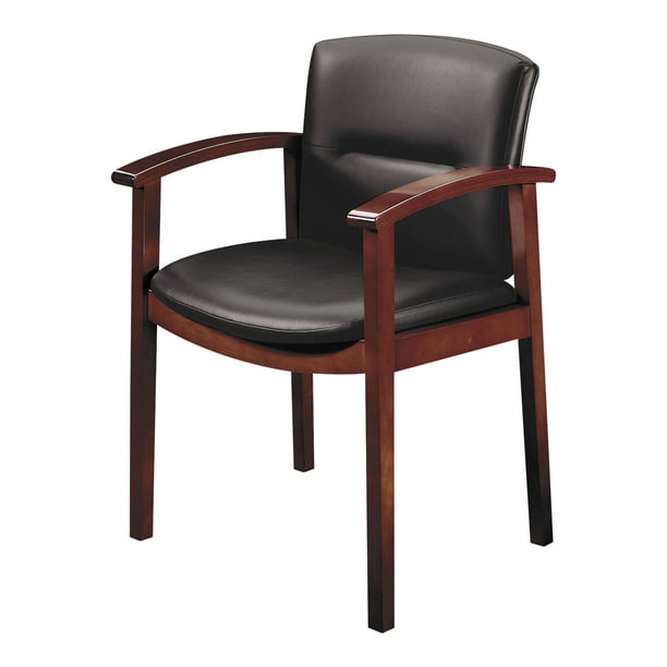 HON 5000 Series Park Avenue Collection Guest Chair, Black Leather ...