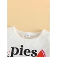thumbnail image 4 of Kmbangi Bambin Fille Lettre Impression Cou Manches Courtes T-Shirts Fleur Imprimé Pantalons 2Pcs Tenue d'Été, 4 of 9