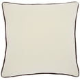 thumbnail image 3 of Safavieh Alaia 18" x 18" Glam Wool Decorative Pillows, Ivory/Brown, 3 of 4