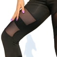 thumbnail image 3 of Pants for Women Trendy Mesh Patchwork Leggings Sports Long Leg Elastic Fitness Yoga Trousers, 3 of 8
