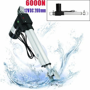 6000N Linear Actuator 12V DC 200mm Electric Door Opener With Mounting Bracket
